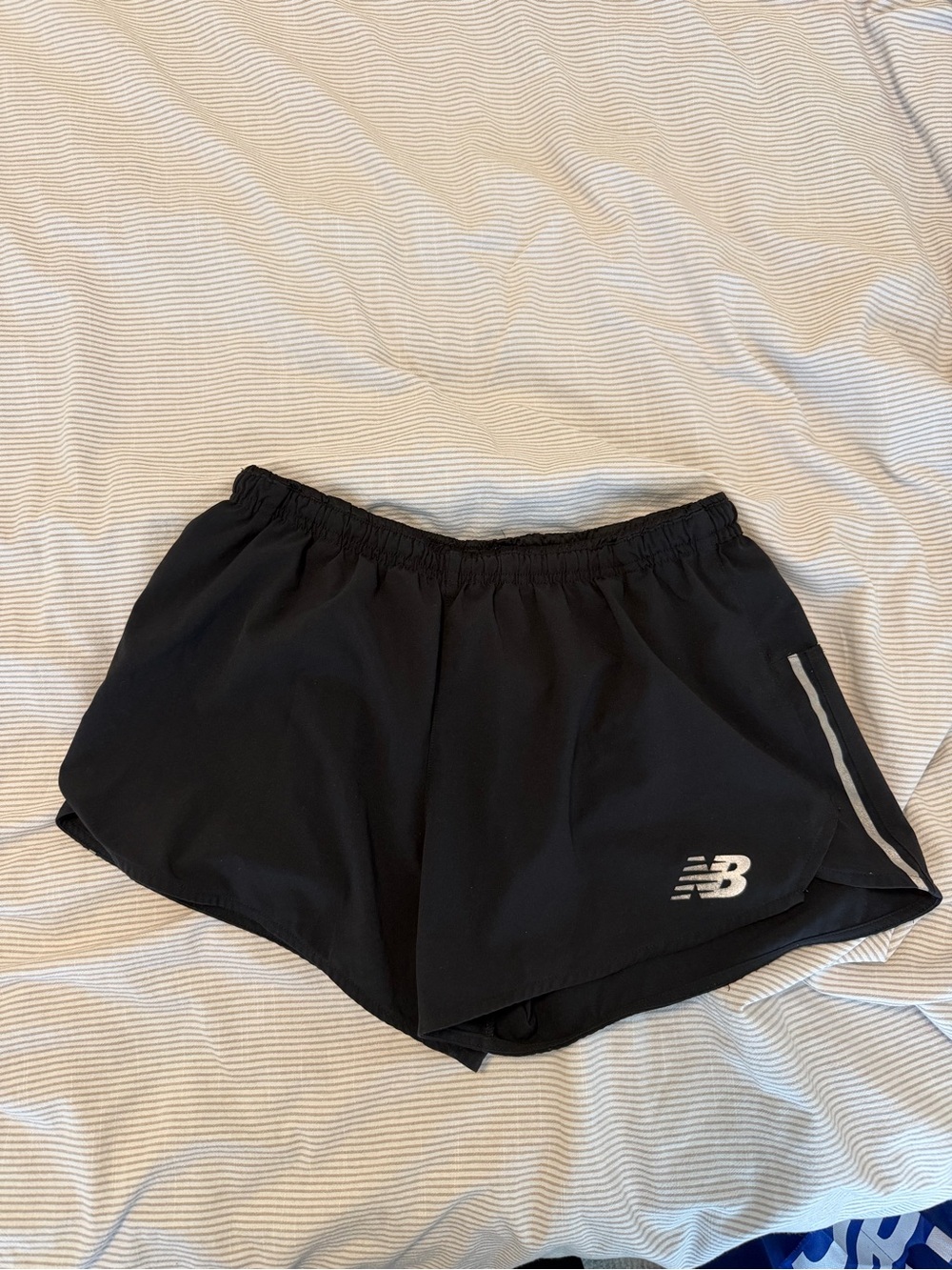 New Balance Women's Black Athletic Running Shorts with Reflective Logo